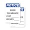 Signmission Door Clearance _ Feet _ Inches, 10 in W x Rectangle, Vinyl Decal OS-2PACK-NS-D-1014-V-11479 - alternate 1